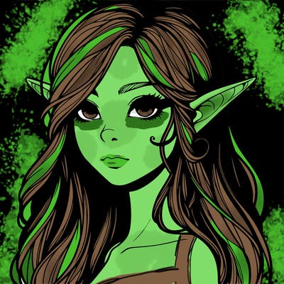 elf girl realistic dark fantasy