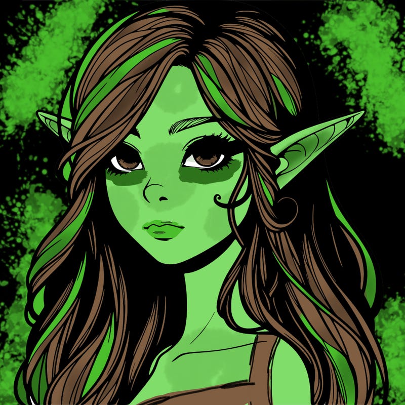 elf girl realistic dark fantasy