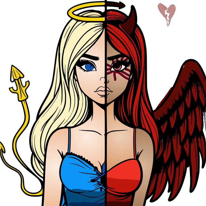 devil vs angel realistic girl