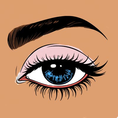 eye closed realistic