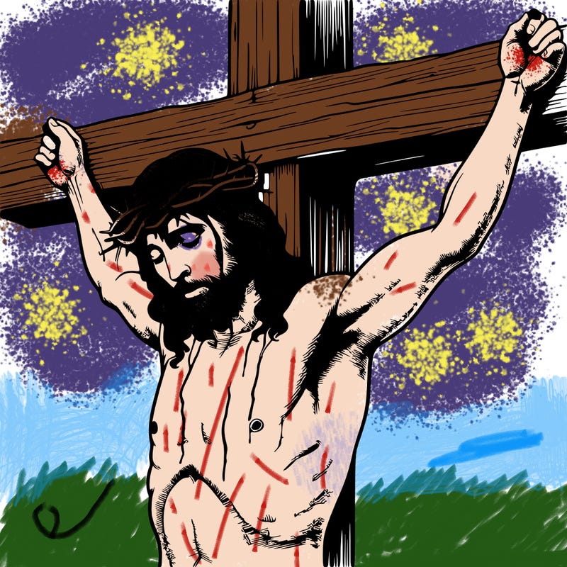 jesus on the cross realistic