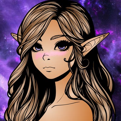 elf girl realistic dark fantasy