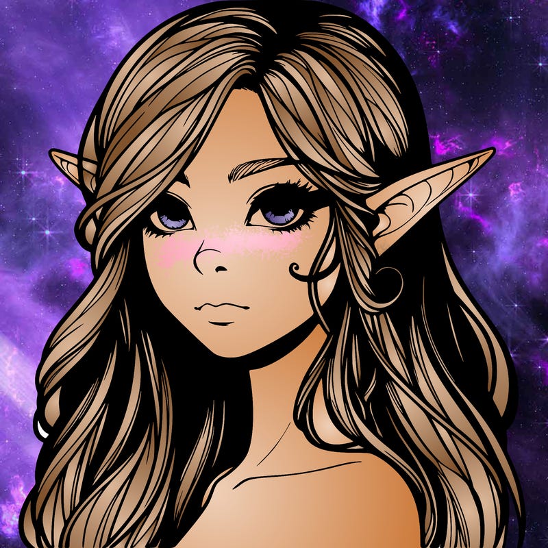 elf girl realistic dark fantasy