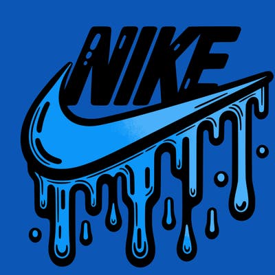 dripping nike logo