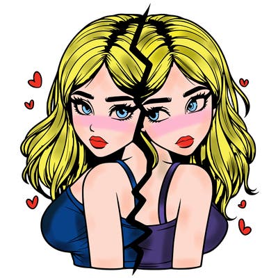 realistic girl split