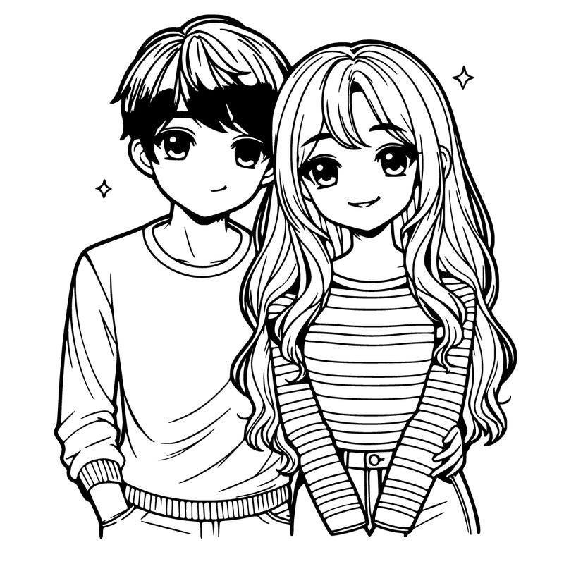 cute couple realistic