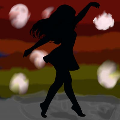 realistic girl danceing