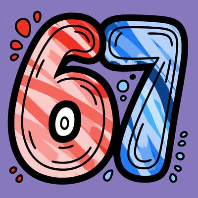 the number 67