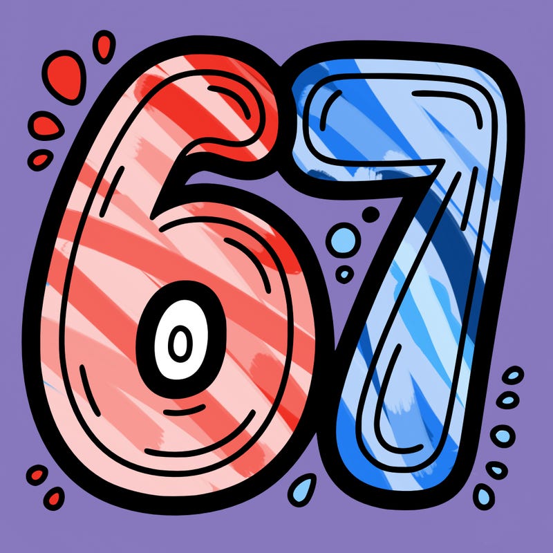the number 67