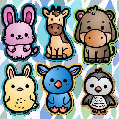 cute animal stickers