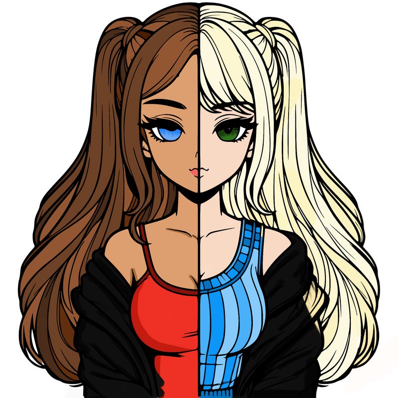 realistic girl split