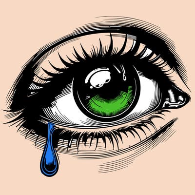 realistic eye one tear