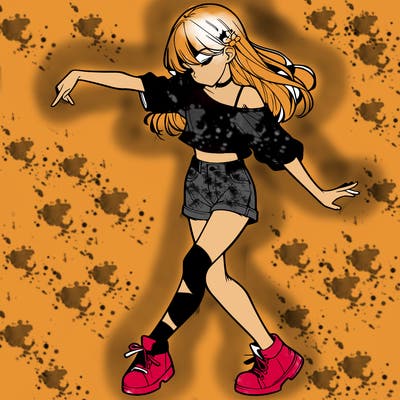 realistic girl danceing