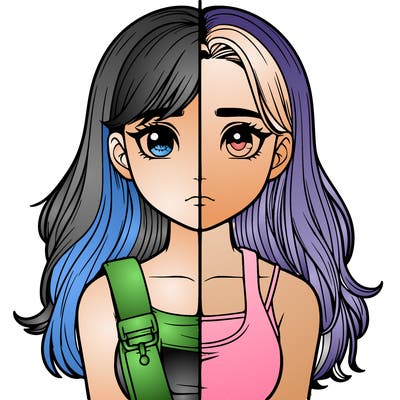 realistic girl split