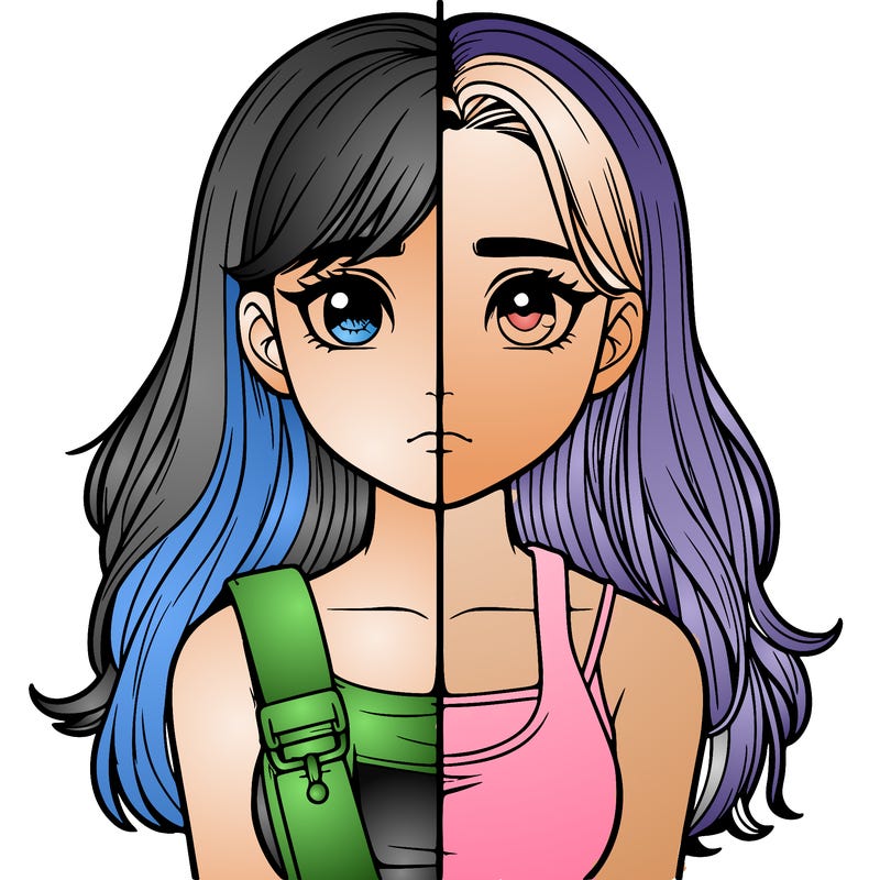 realistic girl split