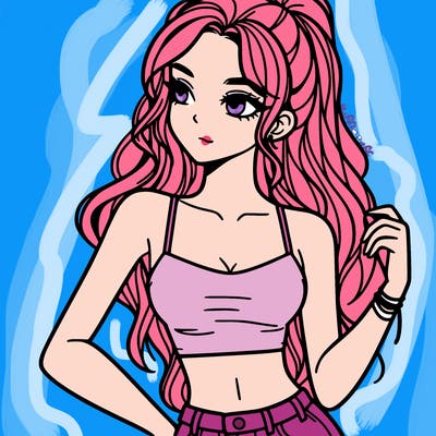 girl in crop top