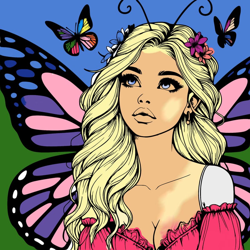 butterfly fairy realistic girl