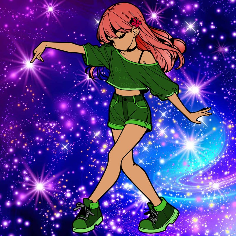 realistic girl danceing