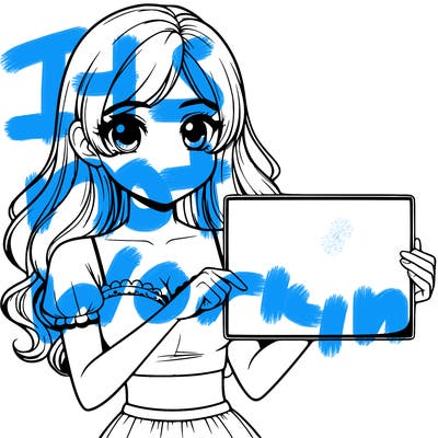 realistic pretty girl holding blank sign