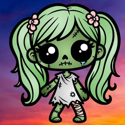 cute zombie girl
