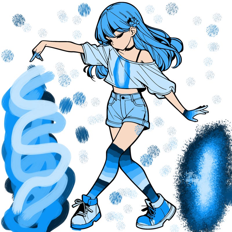 realistic girl danceing