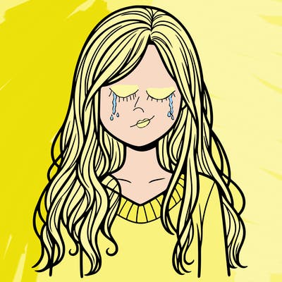 girl with hair but no face