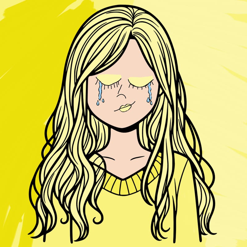 girl with hair but no face