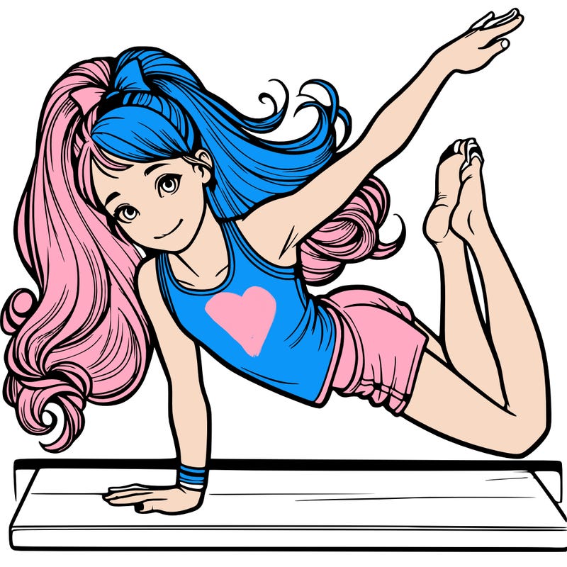 a teenage girl doing gymnastics
