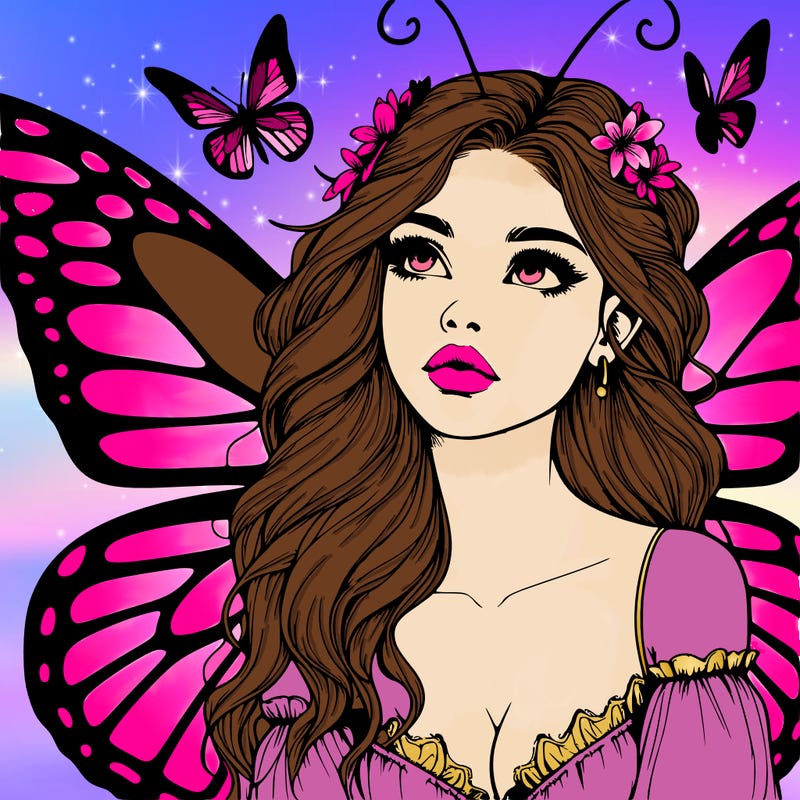 butterfly fairy realistic girl