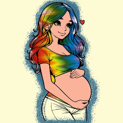 realistic pregnant girl
