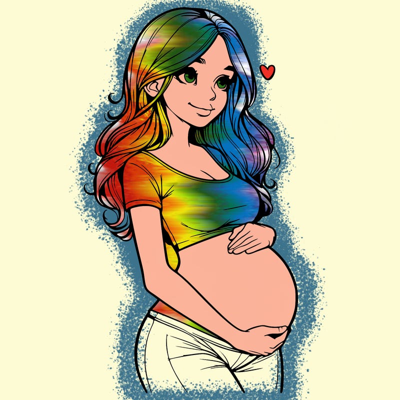 realistic pregnant girl