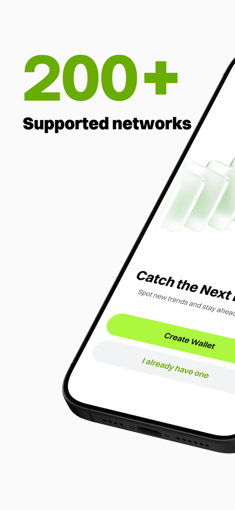 Gate DEX: Your Gateway to Web3 - Smartphone screen for Gate DEX wallet app highlighting support for over 200 blockchain networks with options to create or import a wallet