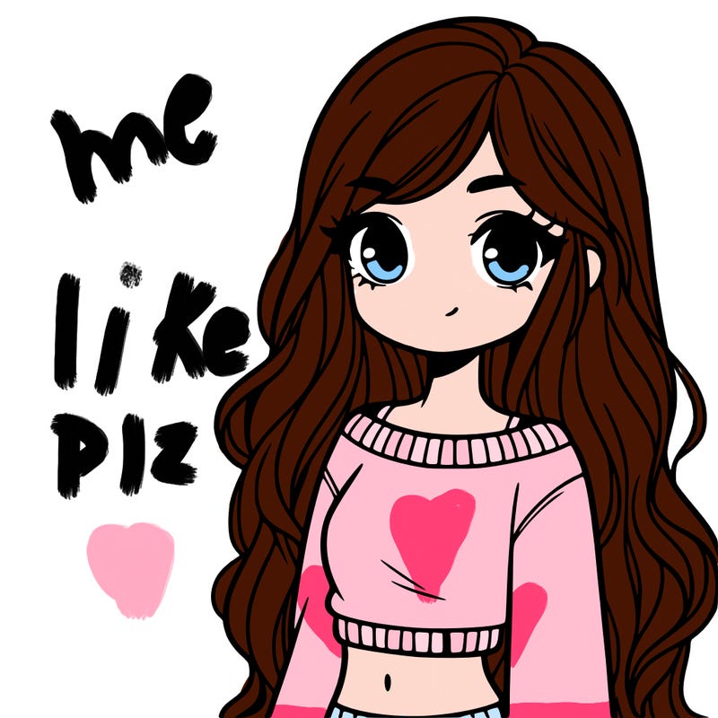 girl with long hair and a crop top with a sweater