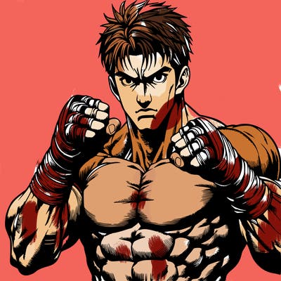 realism manga fighter man