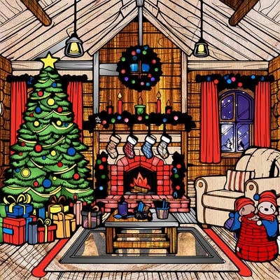 christmas house interior