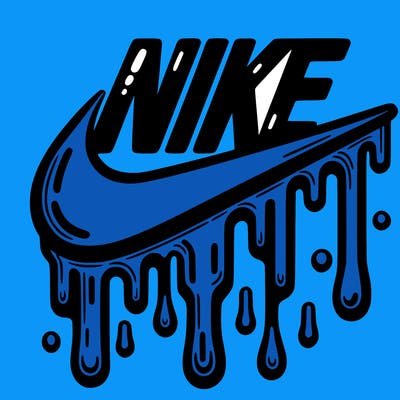 dripping nike logo