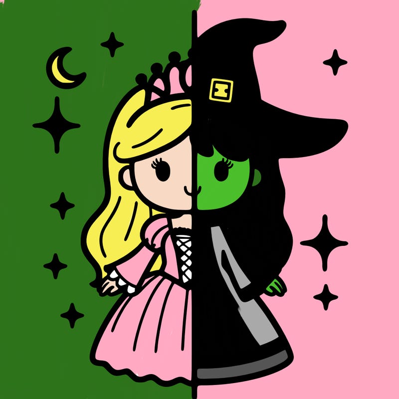 split princess and witch