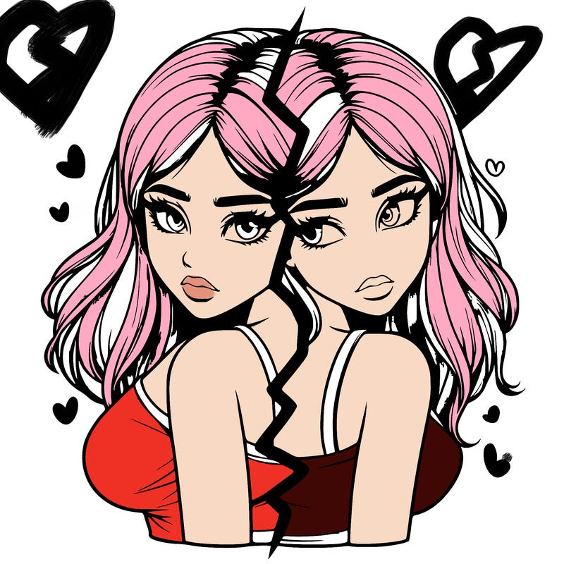 realistic girl split