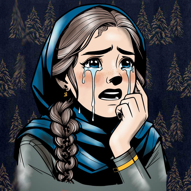 realistic crying girl