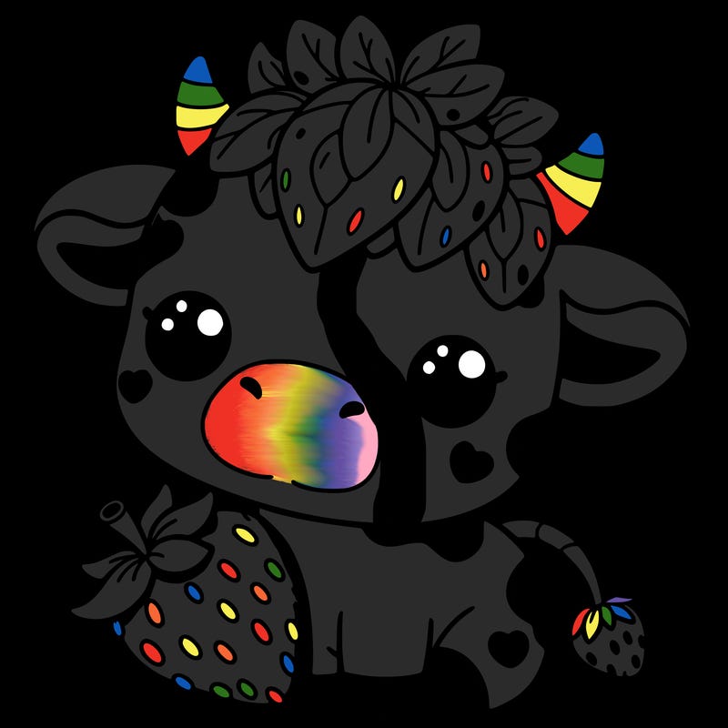 cute strawberry cow