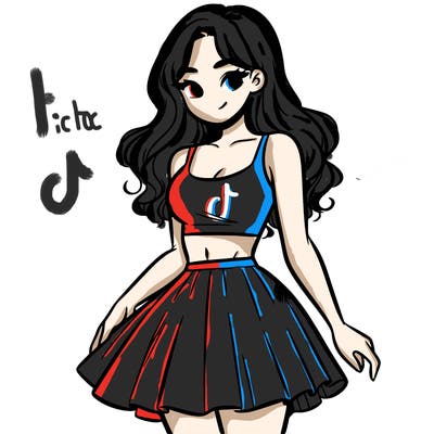 woman in a skirt and crop top