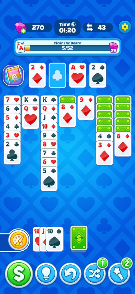 Win Money Solitaire - Win Money Solitaire mobile game screen with cards and reward progress bar