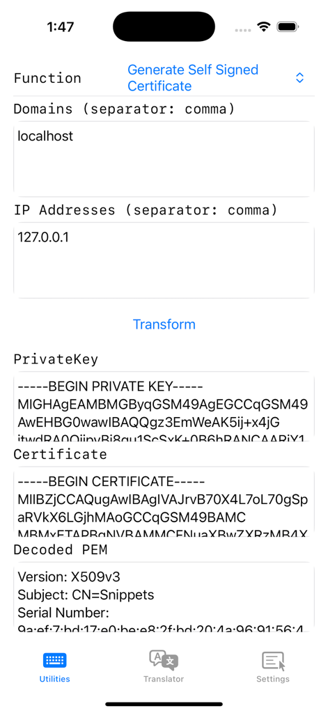 Snippet - Developer Tools App | MWM