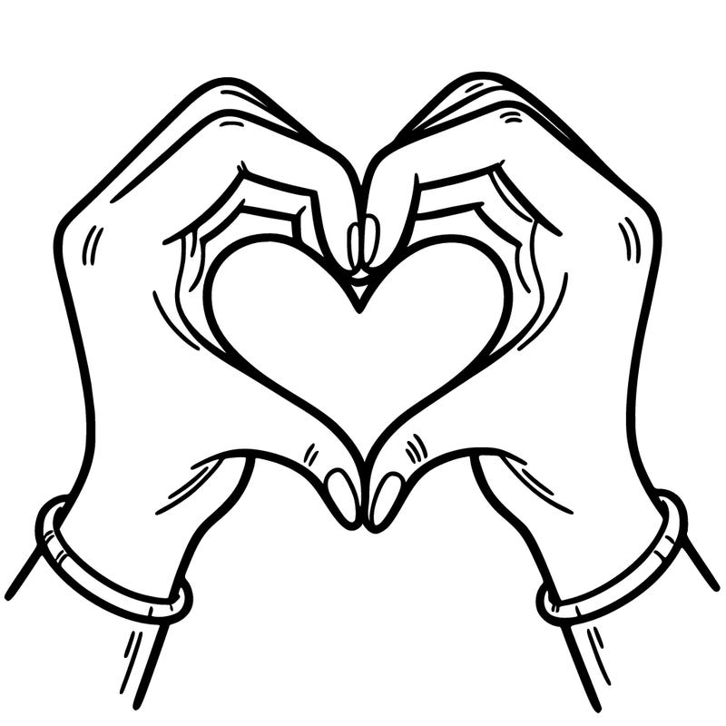 two hands make a heart