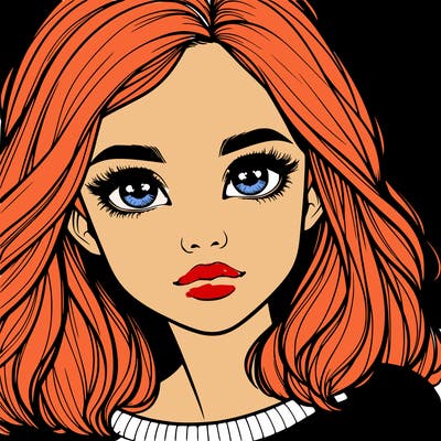 realistic girl whith cute eyes