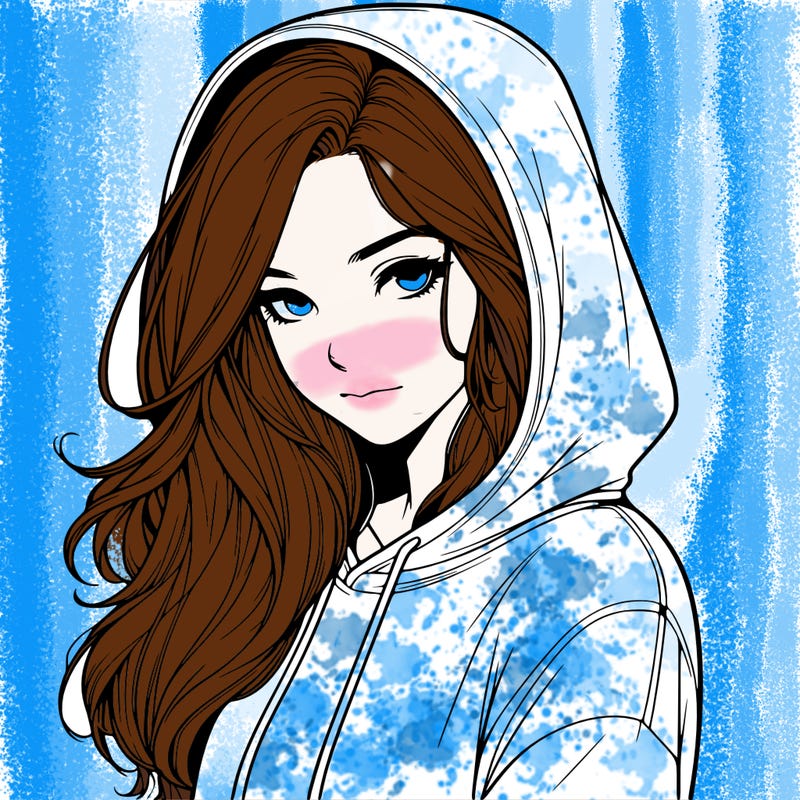 realistic adult girl with hoodie on