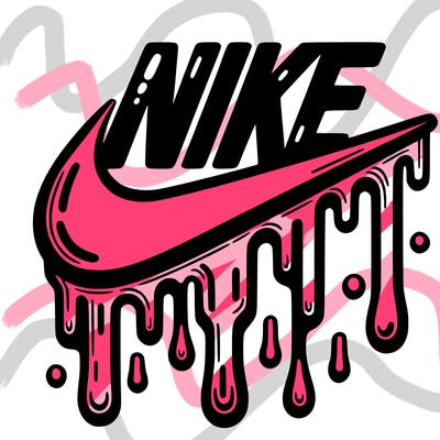 dripping nike logo