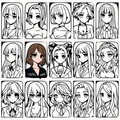 girls that look diffrent anime