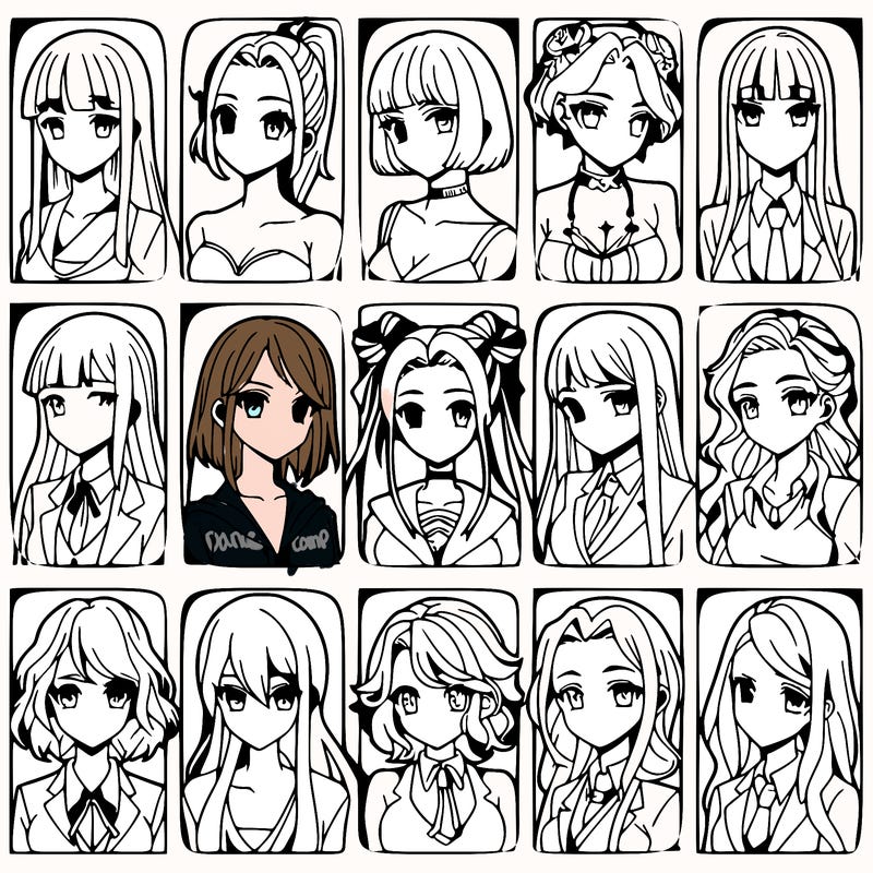 girls that look diffrent anime