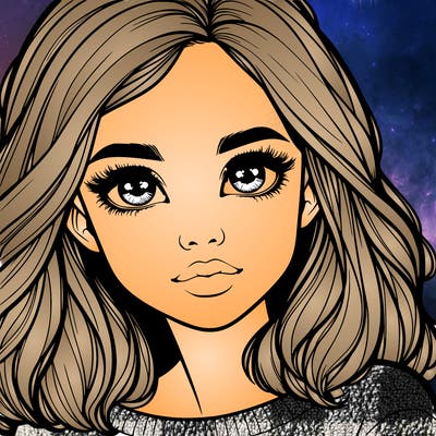 realistic girl whith cute eyes